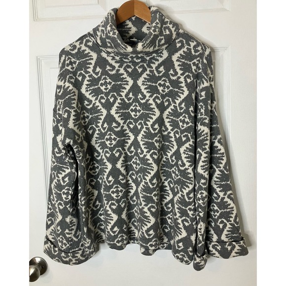 Sundance Gray 100% Cotton Knit Cowl Neck Pullover Sweater Women's Medium. - Picture 2 of 9